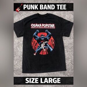 Osaka Popstar Punk Graphic T Shirt Large Black Cinder Block Band Tee